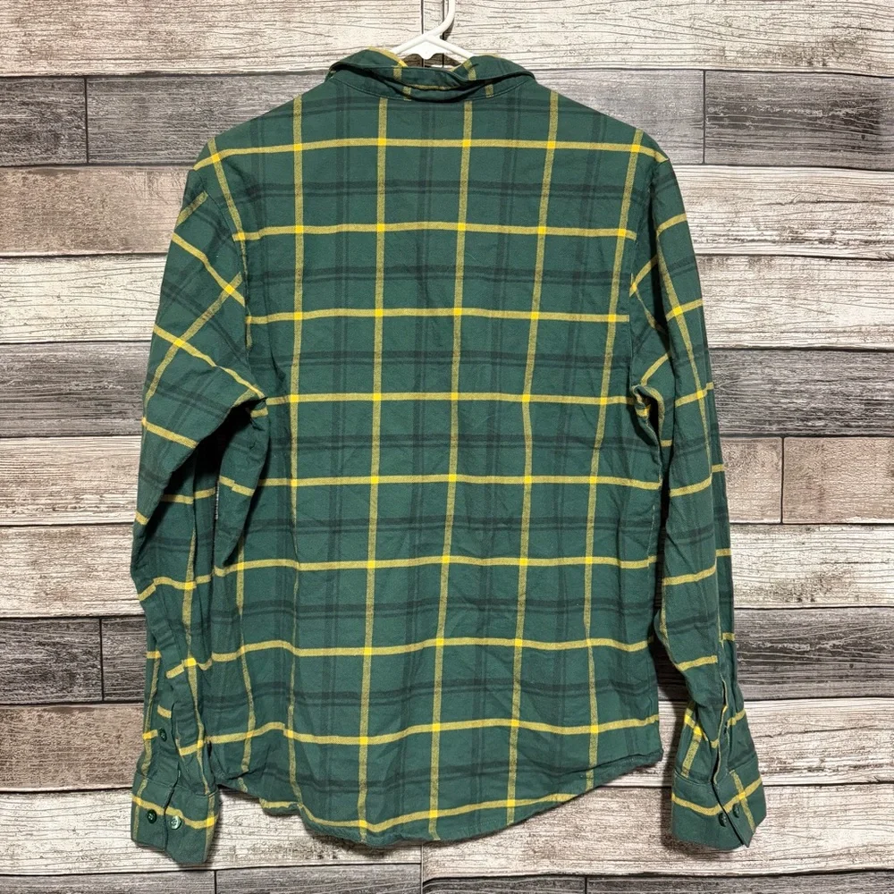 NIKE SB Flannel Shirt Men’s S Green Plaid Button Up Casual 100% Cotton
